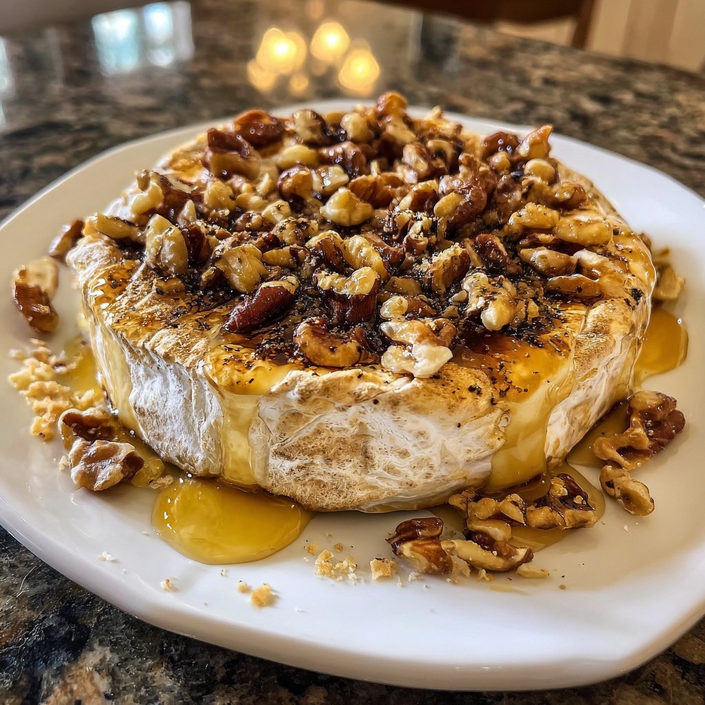 Brie horneado miel nuez