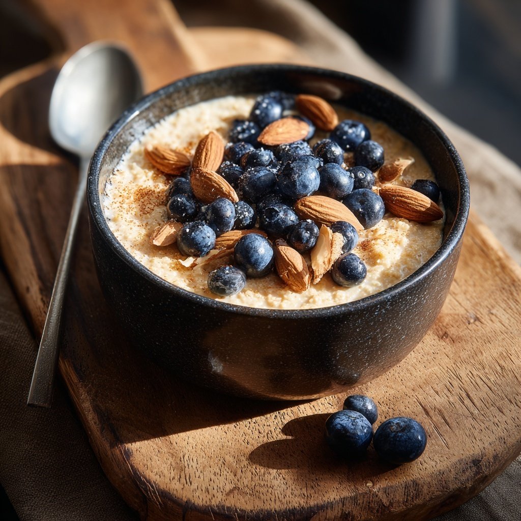 Avena nocturna almendra arándanos