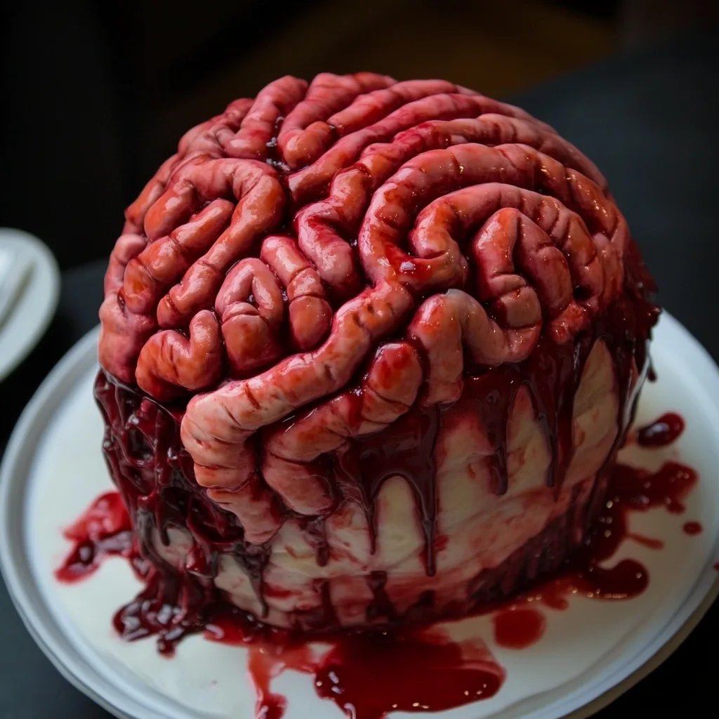 Pastel de Terciopelo con Forma de Cerebro para Halloween: Una Increíble Receta Secreta