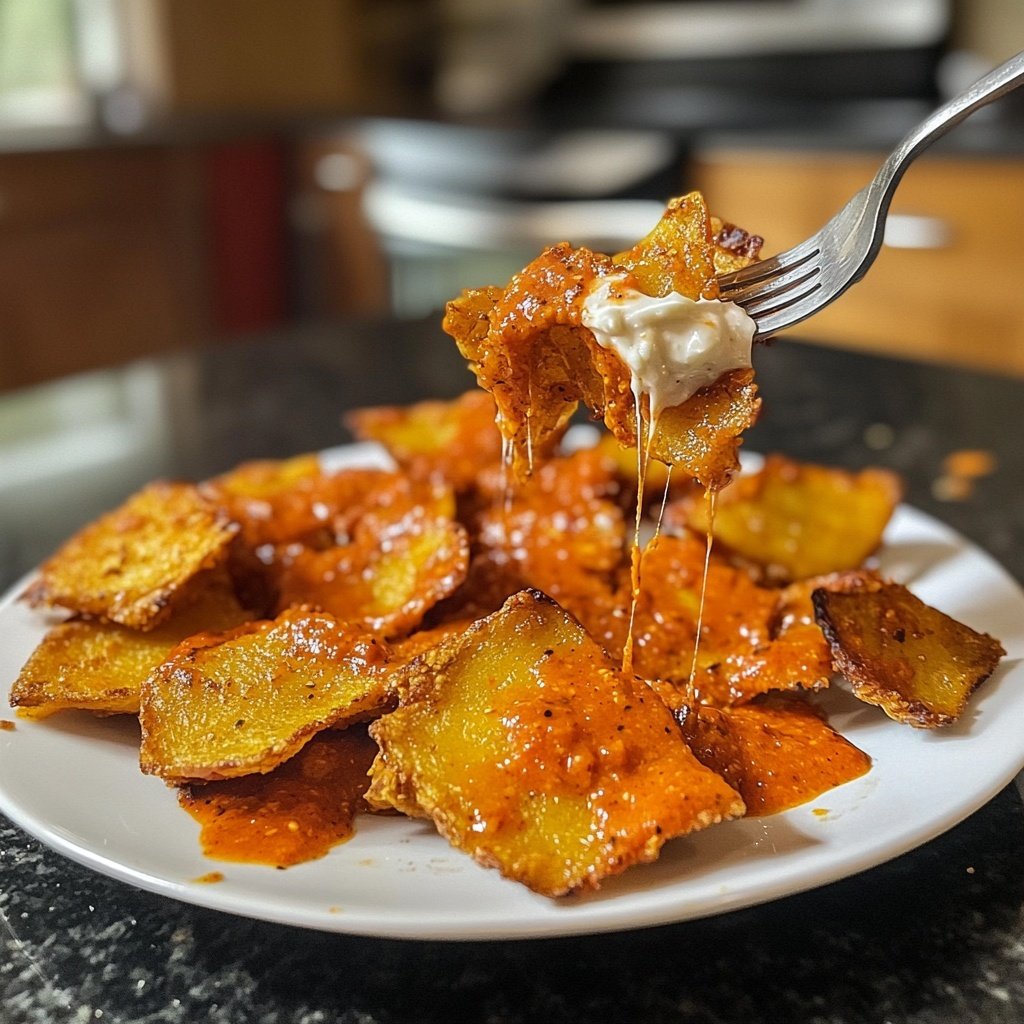 Patatas bravas de camote deliciosas