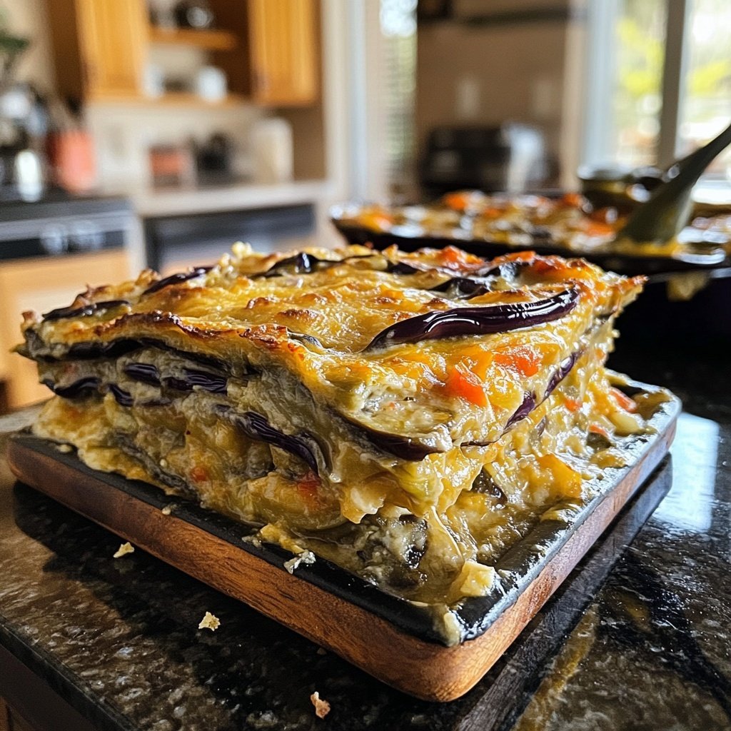 Cazuela de berenjena y calabacín