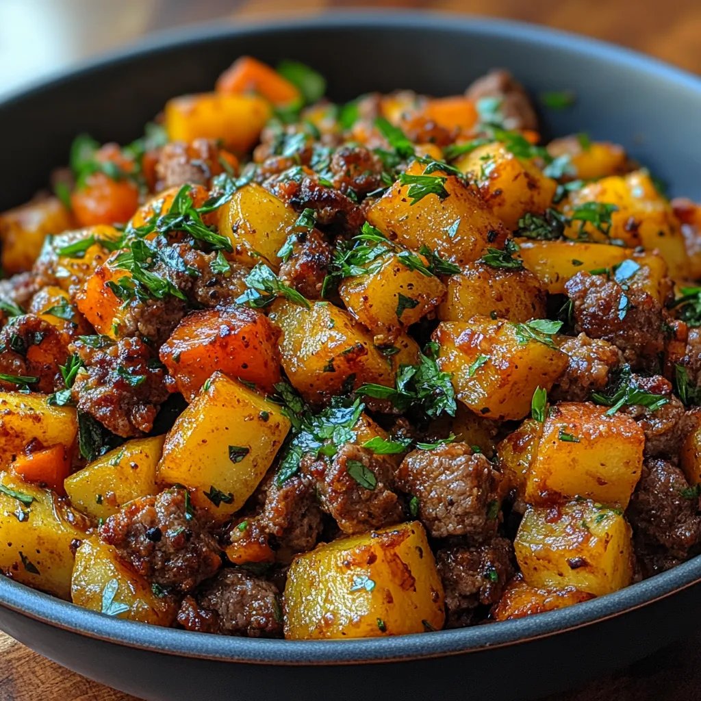 Sartén de Carne Molida con Calabacín y Camote: Una Increíble Receta Esencial
