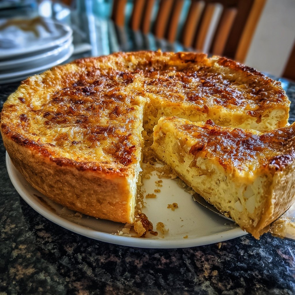 Tarta de cebolla francesa