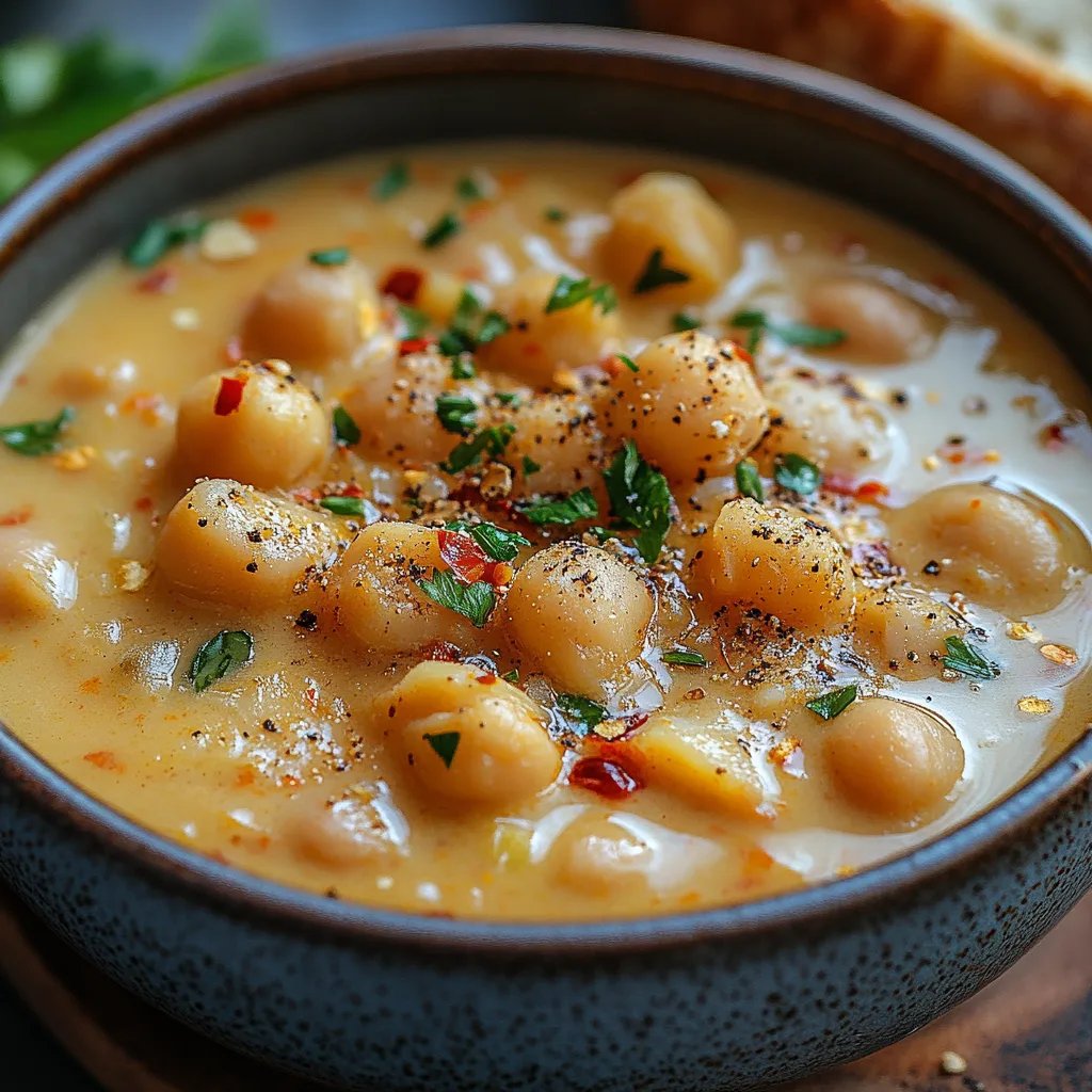 Sopa Cremosa de Garbanzos al Ajo: Una Increíble Receta Última