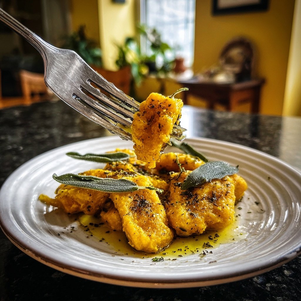 Gnocchi calabaza mantequilla salvia