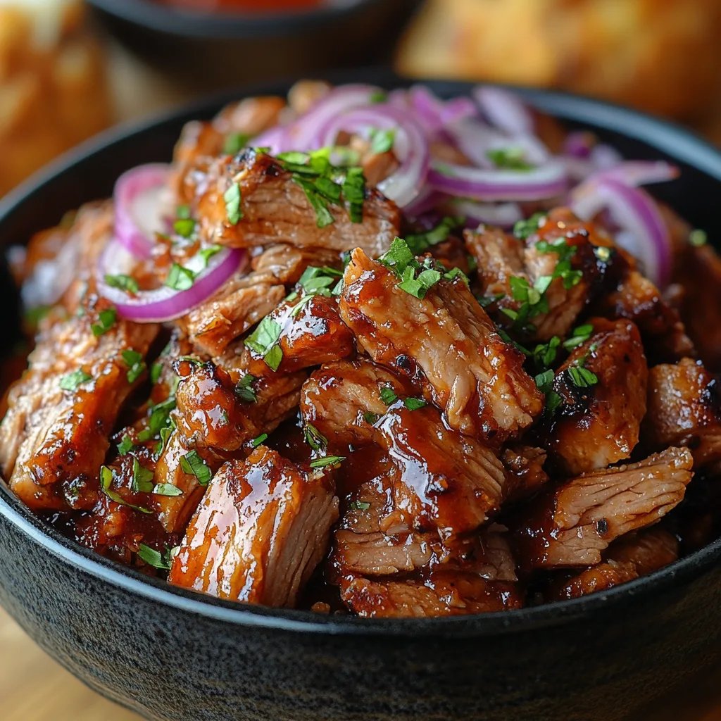 Cerdo Desmenuzado Dulce y Picante en Olla de Cocción Lenta: Una Increíble Receta Última