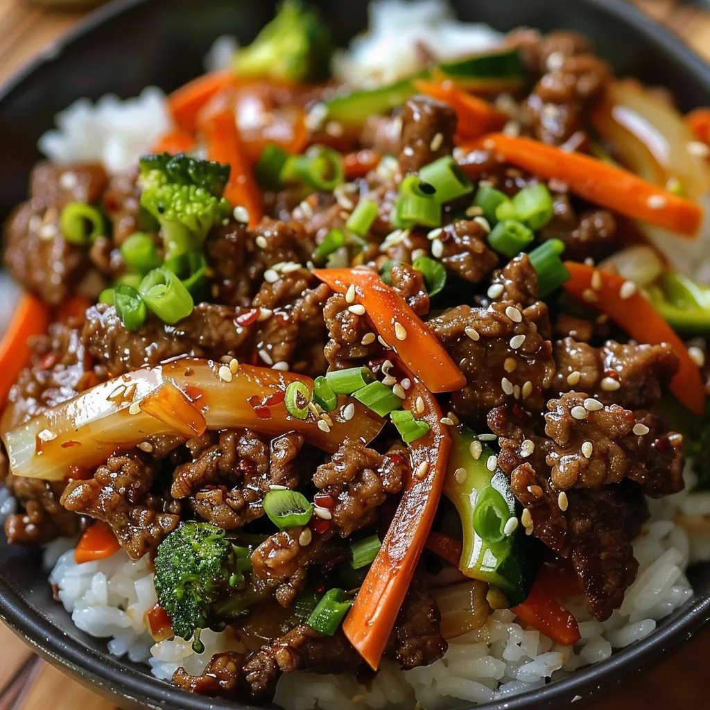 Teriyaki de Carne Molida