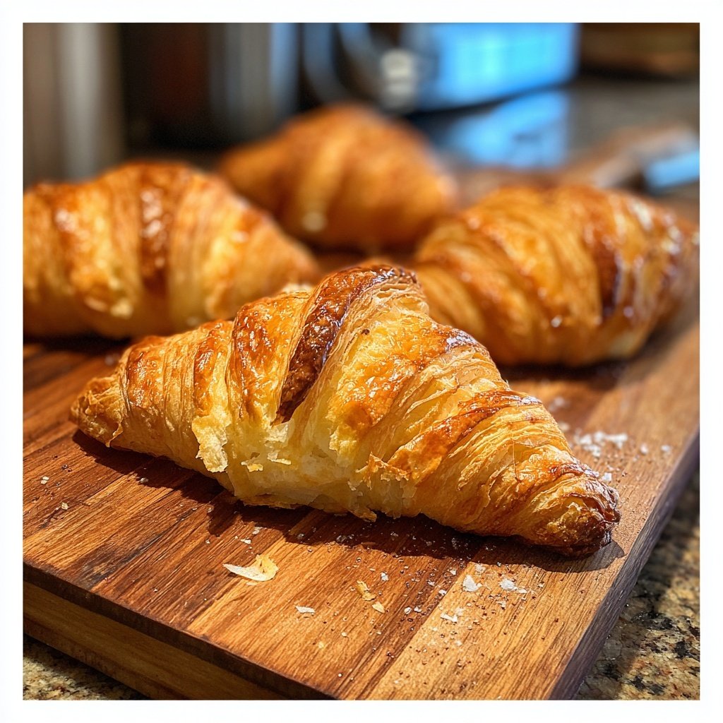 Croissants crujientes con ralladura de limón