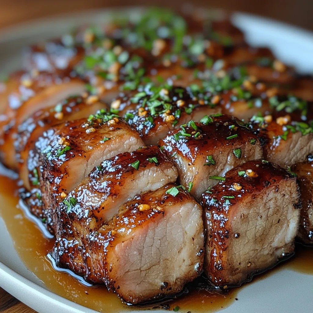 Panceta de Cerdo en Olla de Cocción Lenta con Glaseado de Miel y Balsámico: Una Increíble Receta Secreta