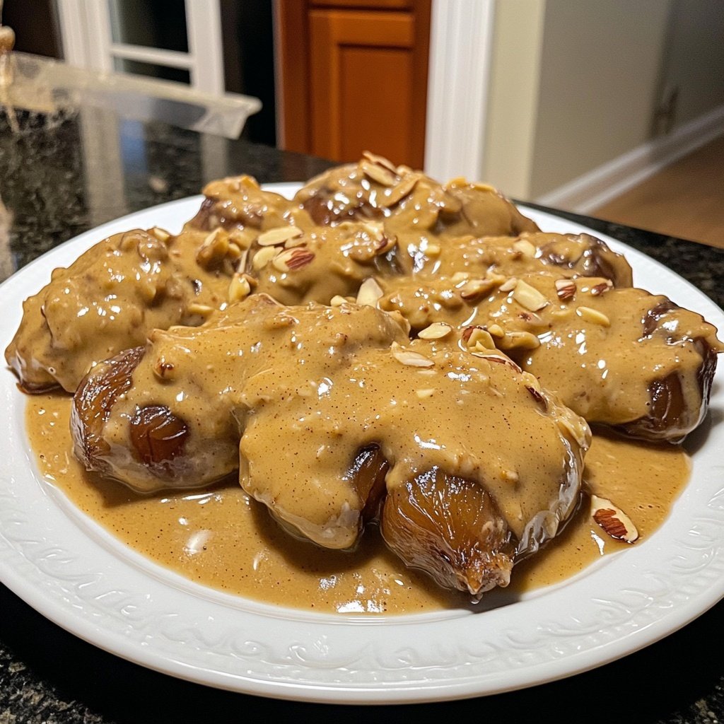 Cardo en salsa de almendras