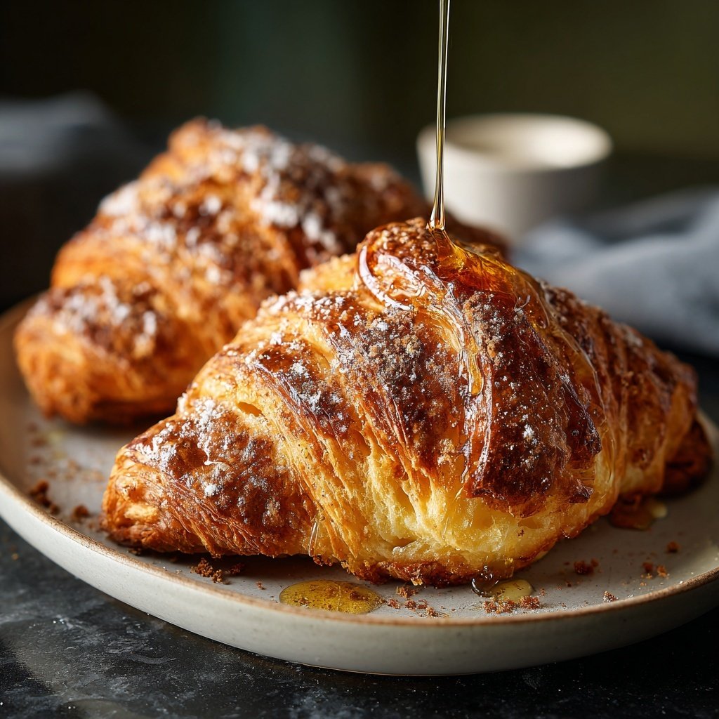 Horneado de croissants estilo tostada francesa