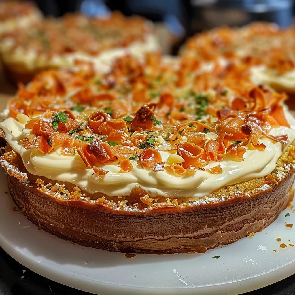 Pastel de zanahoria con glaseado de queso crema