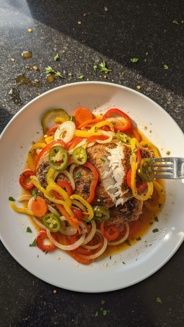 Pescado Escovitch Jamaicano Tradicional