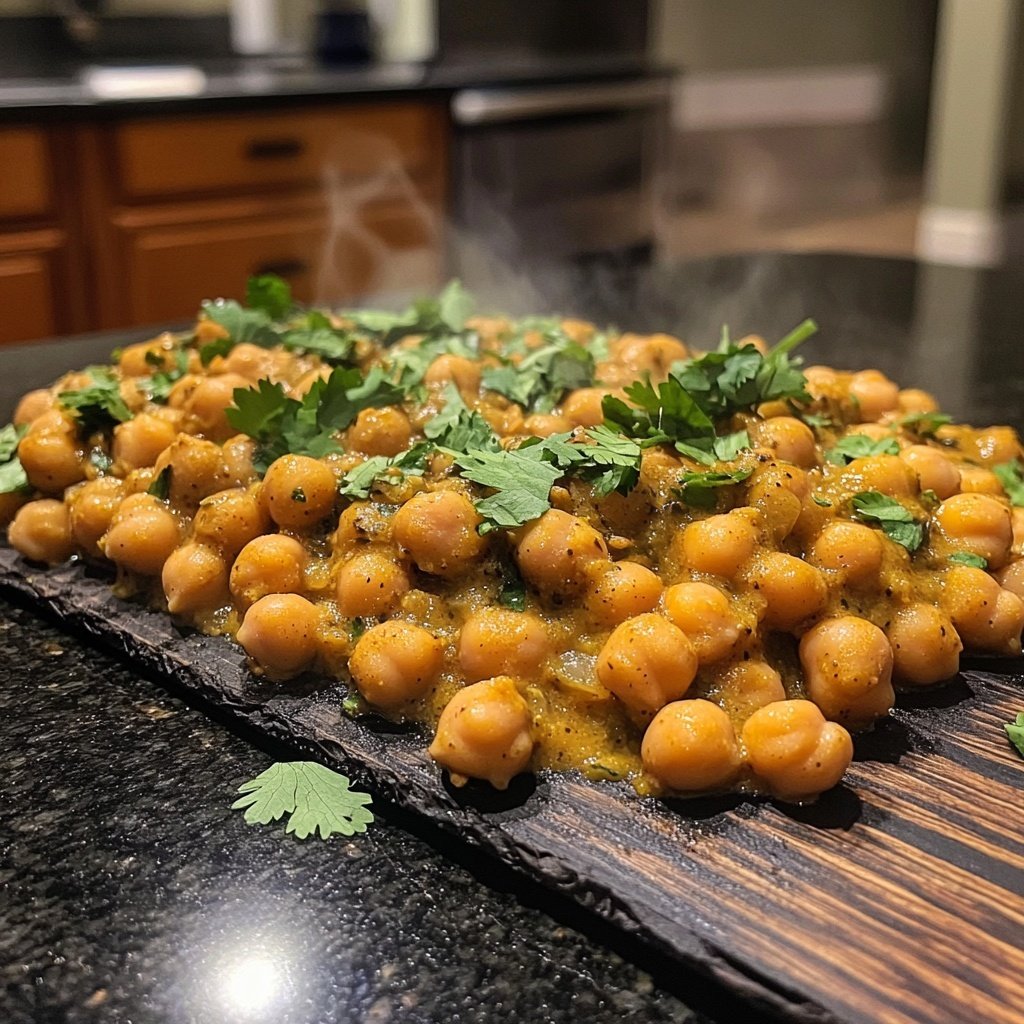 Curry de garbanzos con sabores internacionales