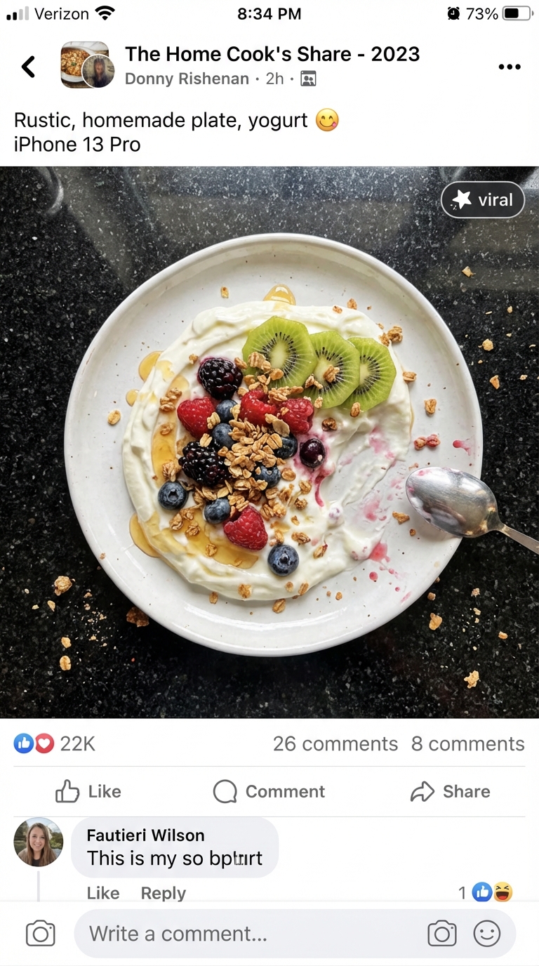 Plato de yogures con frutas