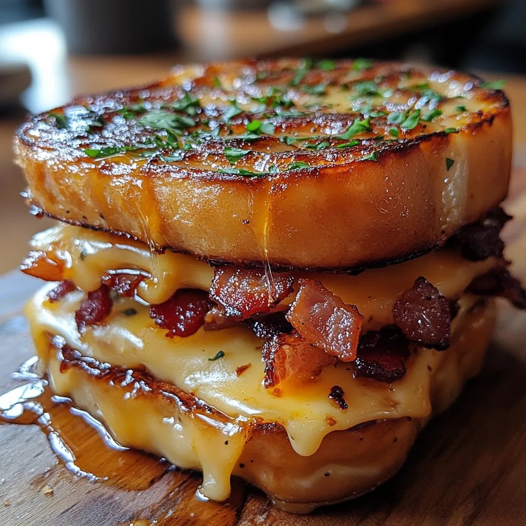 Sándwich de Queso a la Parrilla con Donut, Tocino y Jarabe de Arce: Un Increíble Secreto de 7 Pasos