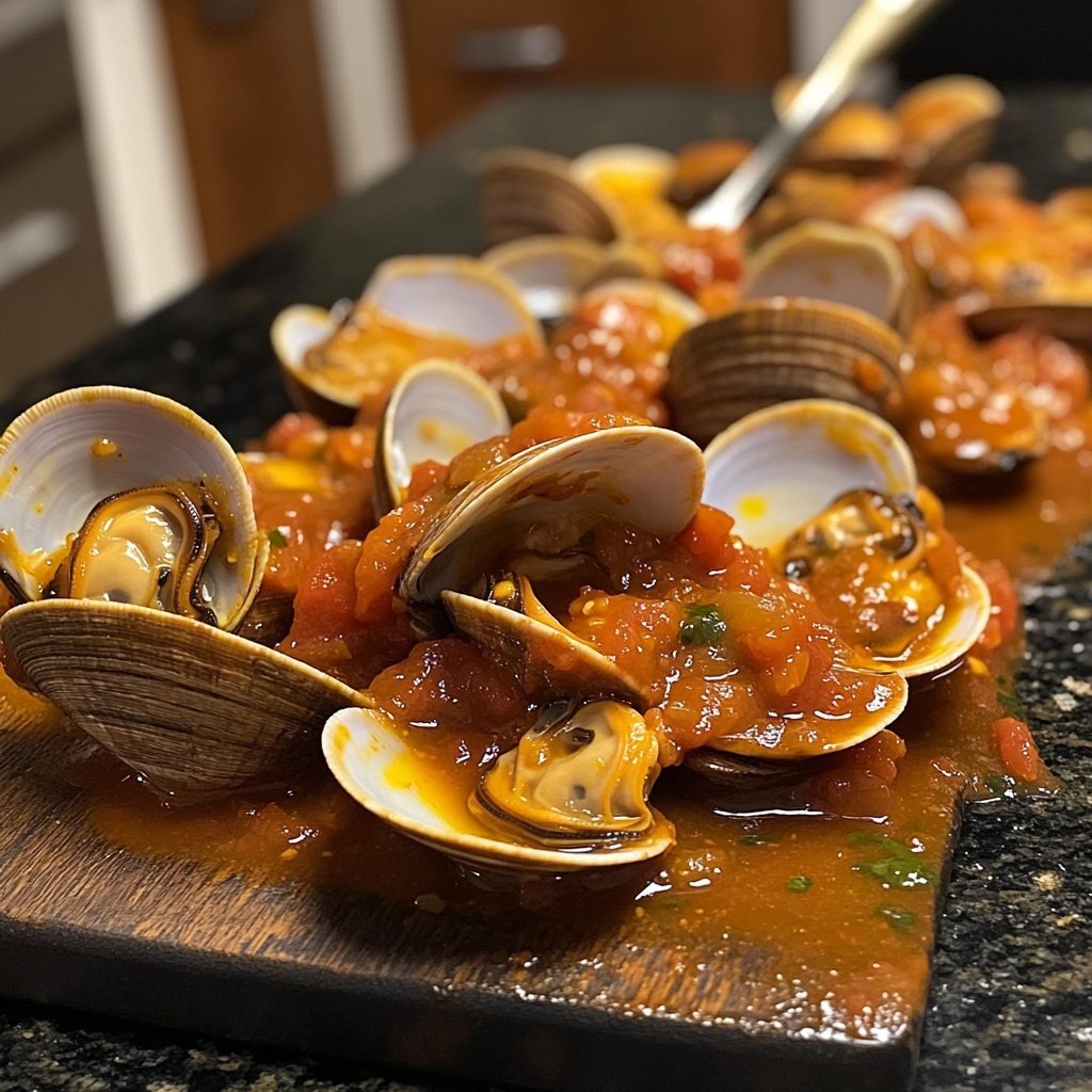 Almejas a la Marinera Para Dipper Pan